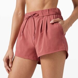 lululemon athletica High-Rise Drawstring Shorts in Rosewood